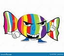 Angry Candy cartoon stock illustration. Illustration of agressive ...