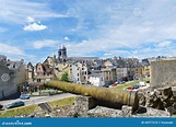 Vista Do Sedan Da Cidade Do Muralha Do Castelo, França Foto de Stock ...