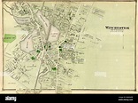 Mapa de Winchester. 1875 Fotografía de stock - Alamy