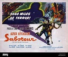 Saboteur - Movie Poster - Director : Alfred Hitchcock - 1942 Stock ...