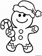 Gingerbread Man Christmas Coloring page Printable