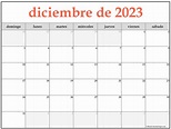 diciembre de 2023 calendario gratis | Calendario diciembre