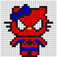 Hello Kitty Spiderman Perler Bead Pattern Pixel Art Hello Kitty, Images ...