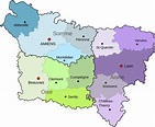 Carte de la Picardie - Découvrir la régions, départements, villes ...