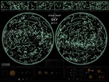 Mapa Estelar del Cielo (60x80) - Astronomía - Mapiberia f&b