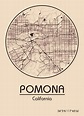 Karte / Map ~ Pomona, Kalifornien / California - Vereinigte Staaten von ...
