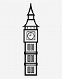 Big Ben Coloring Page - Big Ben Para Dibujar PNG Image | Transparent ...