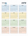 1878 Calendar (PDF, Word, Excel)