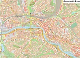 Große detaillierte stadtplan von Saarbrücken