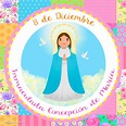 Día de la Inmaculada Concepción de María, 8 de diciembre, tarjetas de ...