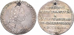 Württemberg Mömpelgard Silbermedaille 1723 Eberhard Ludwig 1693-1733 ss ...