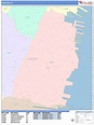 Hoboken New Jersey Wall Map (Color Cast Style) by MarketMAPS