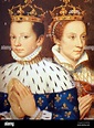 Retrato de María Estuardo, Reina de Escocia (1542-1587), con su primer ...