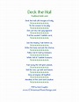 Free Printable Deck The Halls Lyrics - Printable Blog