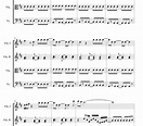 Try Sheet music - Pink - for String Quartet - Violin - Viola - Cello