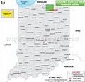 Elkhart County Map, Indiana