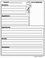 Science Experiment Hypothesis Worksheet