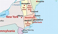 Mapa de Rhode Island - EUA Destinos
