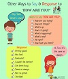 Different Ways to Say and Response to HOW ARE YOU? - ESLBUZZ