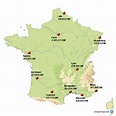 StepMap - Frankreich - größte Städte - Landkarte für Frankreich