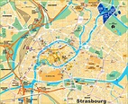Tourist map Strasbourg with sightseeings