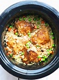 Crockpot Chicken and Rice - The Anthony Kitchen