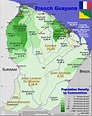 Guayana Francesa - Datos de población del país, Enlaces y mapas