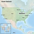 StepMap - Karte Oakland - Landkarte für USA