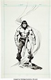 John Buscema Conan Portfolio Cover Illustration Original Art (SQ | Lot ...