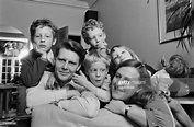 English actor James Fox at home with his wife Mary Elizabeth Piper ...