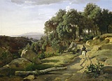 A View Near Volterra Painting by Jean Baptiste Camille Corot - Pixels