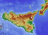 Topographic Map of Sicily - Mapsof.Net