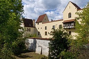 Germany, Bavaria, Munich, View of Grünwald Castle stock photo