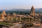 Virupaksha Temple View from Hemakuta Hill at Sunset in Hampi, Karnataka ...