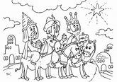 Dibujo de Los Reyes Magos para colorear ~ Dibujos Cristianos Para Colorear