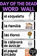 Spanish Day of the Dead Bulletin Board - Spanish Word Wall - Día de Los ...
