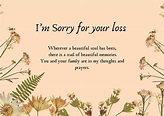 Sorry For Your Loss Card Template