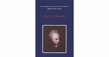 Opus Postumum by Immanuel Kant