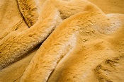 Soft gold rabbit-imitation faux fur by the metre - FakeFurShop.com