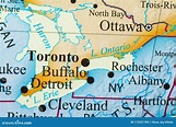 Toronto On Map Of North America - Great Lakes Map