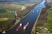 Schiffsverkehr auf dem Nord Ostsee Kanal | aufwind-luftbilder ...