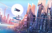 Futuristic City Skyline Wallpaper | Wallpapers Quality