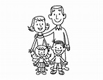 Dibujo de Una familia para Colorear - Dibujos.net