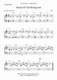 Free Printable Sheet Music: Free piano sheet music score, House Of The ...