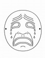 Desenho de Máscara da tristeza para colorir - Tudodesenhos