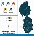 L'Inghilterra Di Nord-ovest, Regno Unito Illustrazione Vettoriale ...