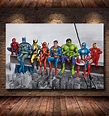 Marvel Heroes Canvas Marvel Wall Art Marvel Comics Canvas | Etsy