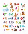 Animal Alphabet PRINTABLE ABC Print Chart Kids Wall Art - Etsy