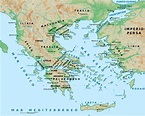 Mapa de Grecia Antigua - Mapa Físico, Geográfico, Político, turístico y ...