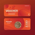 Gift Voucher Premium Design Voucher, Coupon template Golden, Design ...